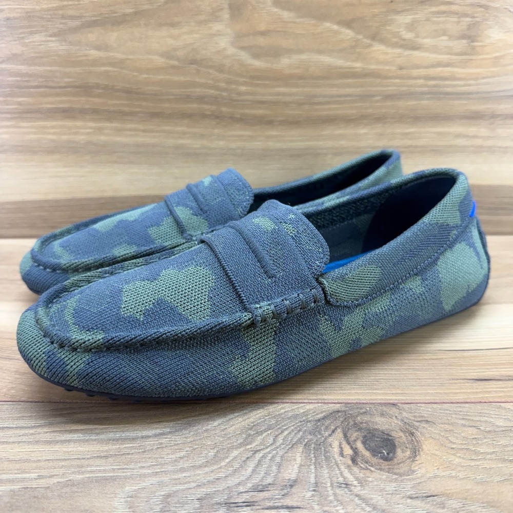Rothys The Driver Loafer Mens 8 Forrest Camo Penny Modern Minimalist Travel Walk - Picture 3 of 10